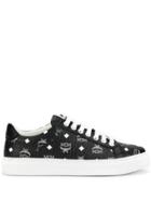 Mcm Logo Low-top Sneakers - Black