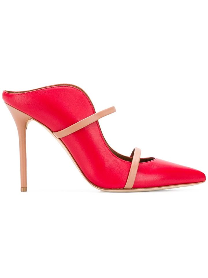 Malone Souliers Maureen Leather Mules - Red