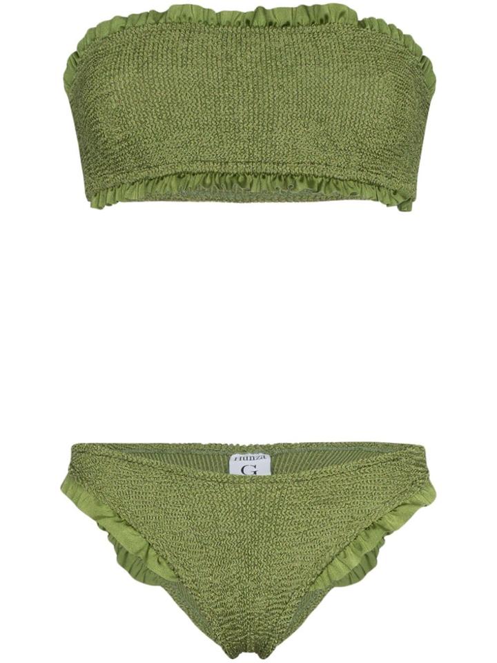 Hunza G Tracey Bandeau Bikini - Green