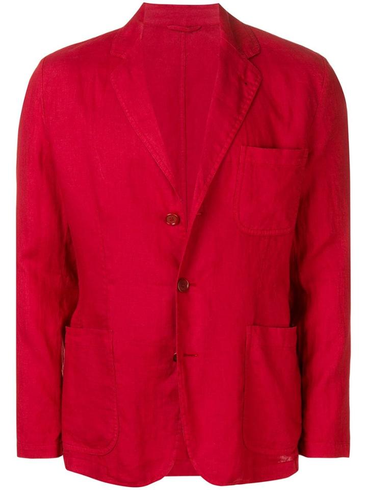 Aspesi Single Breasted Blazer - Red
