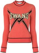 Off-white Swans Varsity Style Crew Neck - Red