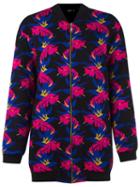 Gig Foliage Knit Cardi-coat, Women's, Size: Pp, Pink/purple, Polyamide/viscose