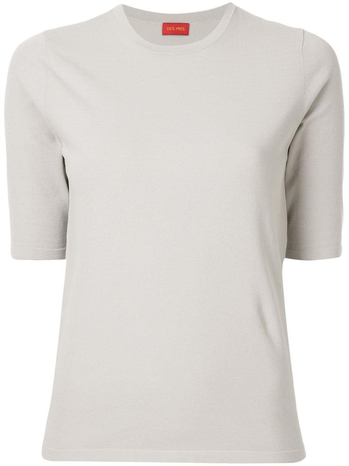 Des Prés Short-sleeve Fitted Top - Grey