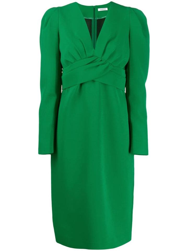 P.a.r.o.s.h. Pleated Cross Dress - Green