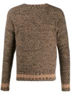 Mp Massimo Piombo Melange Knit Jumper - Neutrals