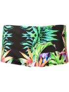 Blue Man Printed Swimming Trunks, Men's, Size: Gg, Green, Polyimide/spandex/elastane