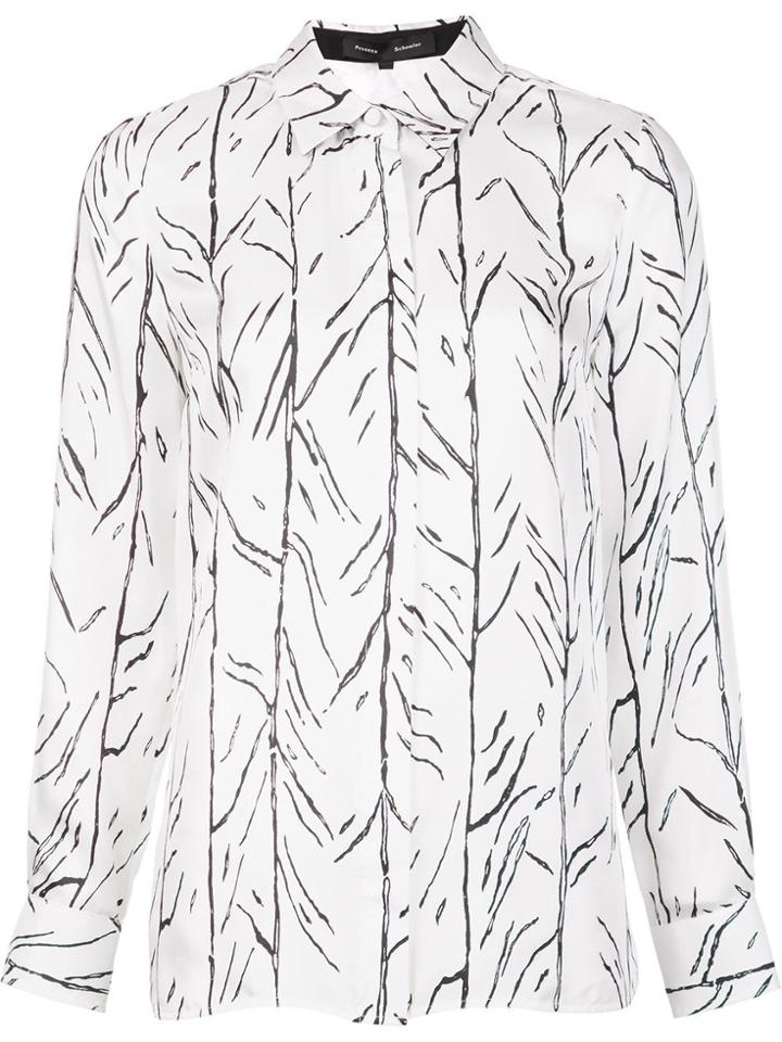 Proenza Schouler Branch Print Shirt - White