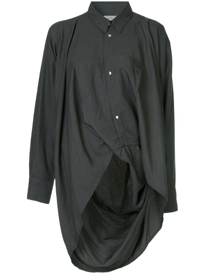 Yohji Yamamoto Pre-owned Long-sleeve Asymmetric Shirt - Black