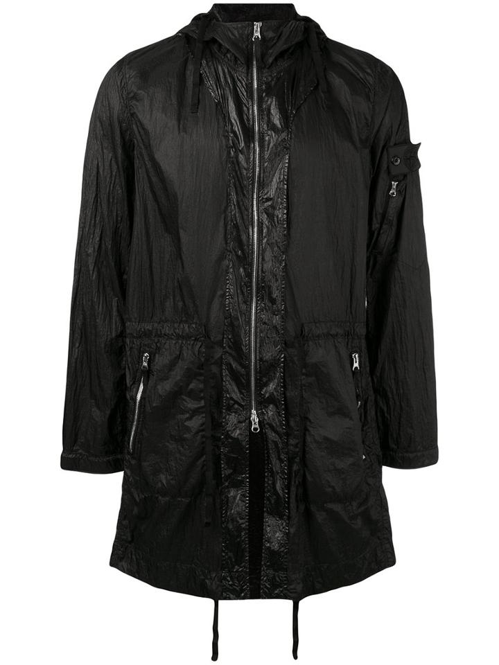 Stone Island Shadow Project - Hooded Zip Jacket - Men - Polyamide - L, Black, Polyamide