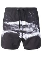 Neil Barrett Printed Swim Shorts - Black