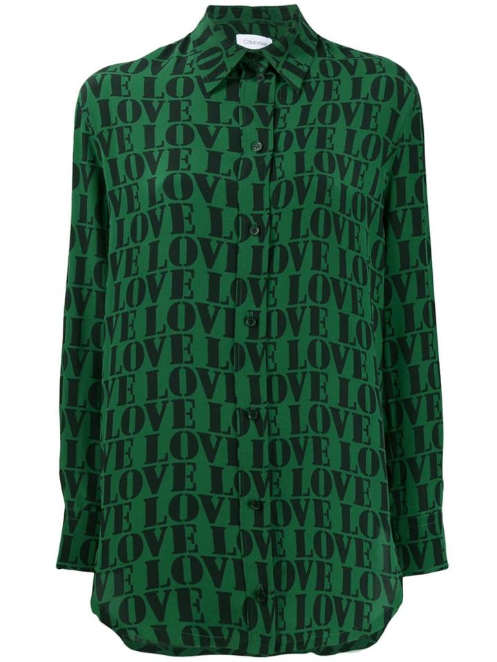 Calvin Klein Love Printed Shirt - Green
