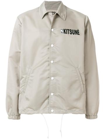 Maison Kitsuné Maison Kitsune X Nba Hooded Coach Jacket - Grey
