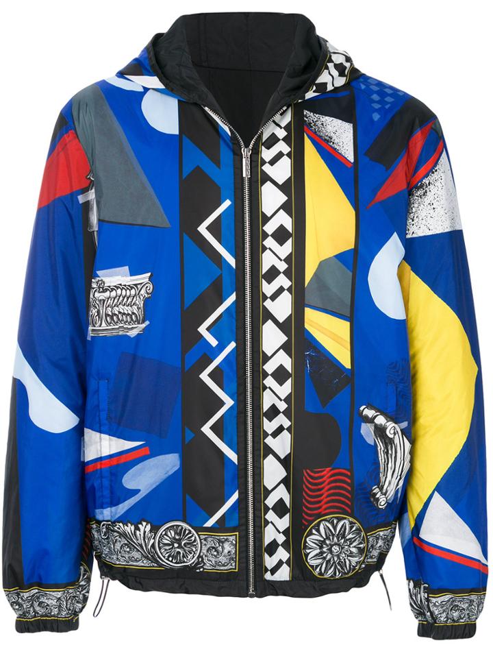 Versace Graphic Print Jacket - Blue