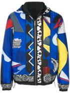 Versace Graphic Print Jacket - Blue