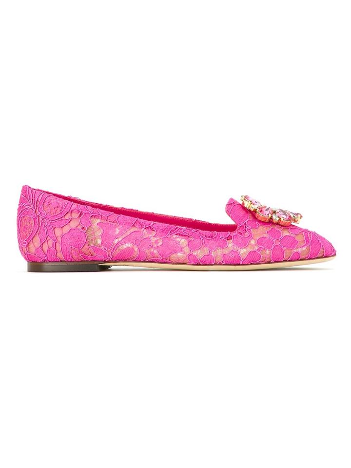 Dolce & Gabbana Vally Slippers - Pink & Purple