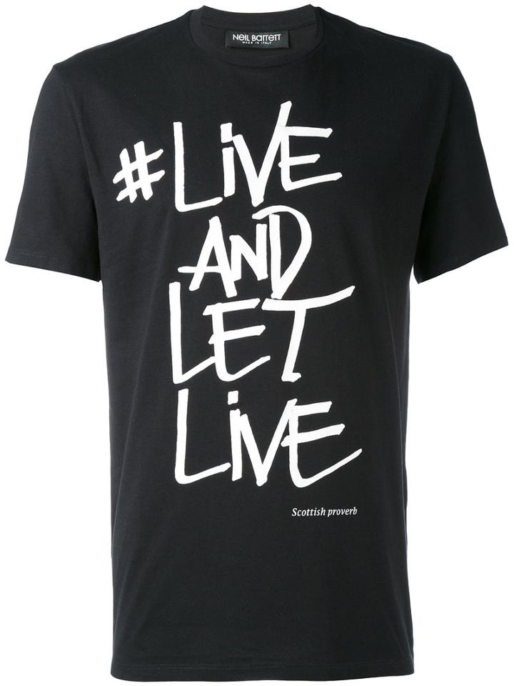 Neil Barrett - Printed T-shirt - Men - Cotton/wool - L, Black, Cotton/wool