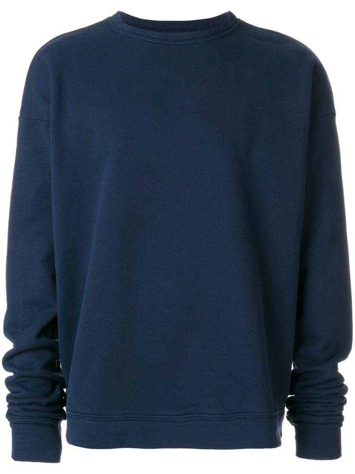 The Elder Statesman Crew Neck Sweatshirt - Blue