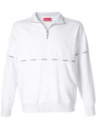 Supreme Logo Piping Zip Sweatshirt - Grey