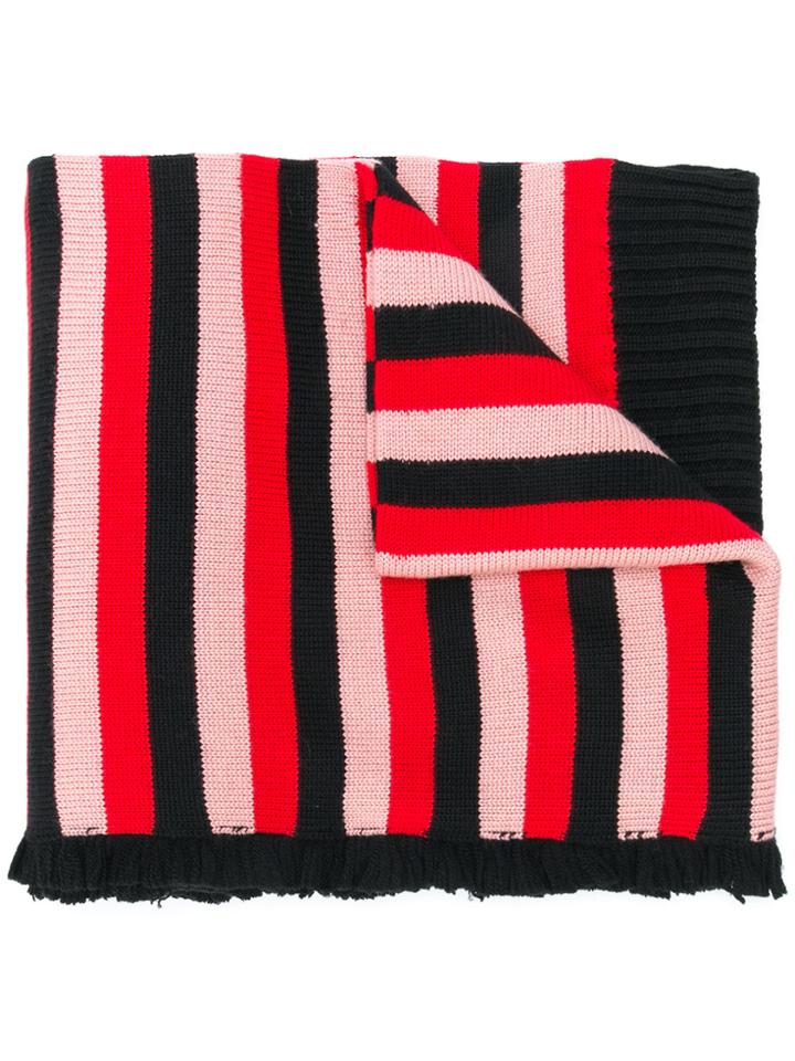 Sonia Rykiel Long Striped Scarf - Red