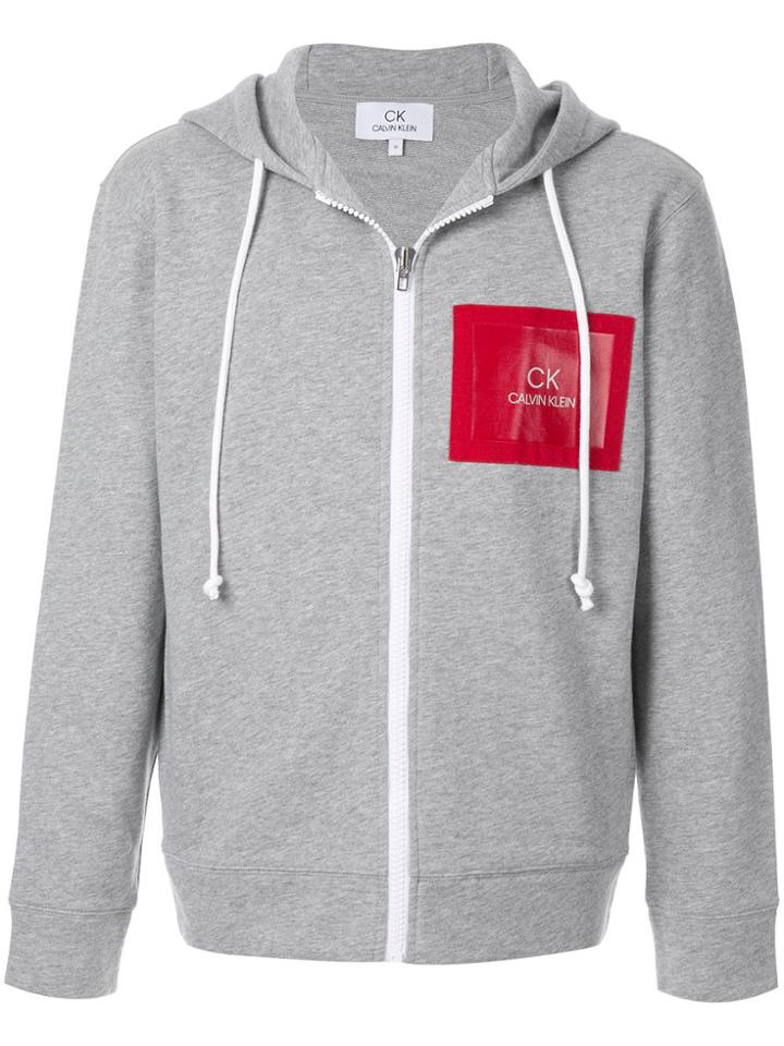 Ck Calvin Klein Zip-up Hoodie - Grey