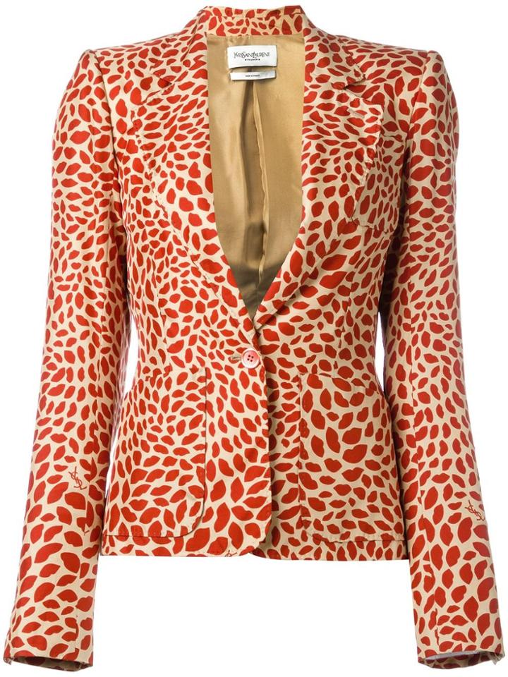 Yves Saint Laurent Vintage Lips Print Jacket - Red