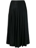 Sara Lanzi Pleated Midi Skirt - Black