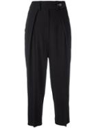 Sportmax High-waisted Trousers, Women's, Size: 38, Black, Spandex/elastane/acetate/viscose