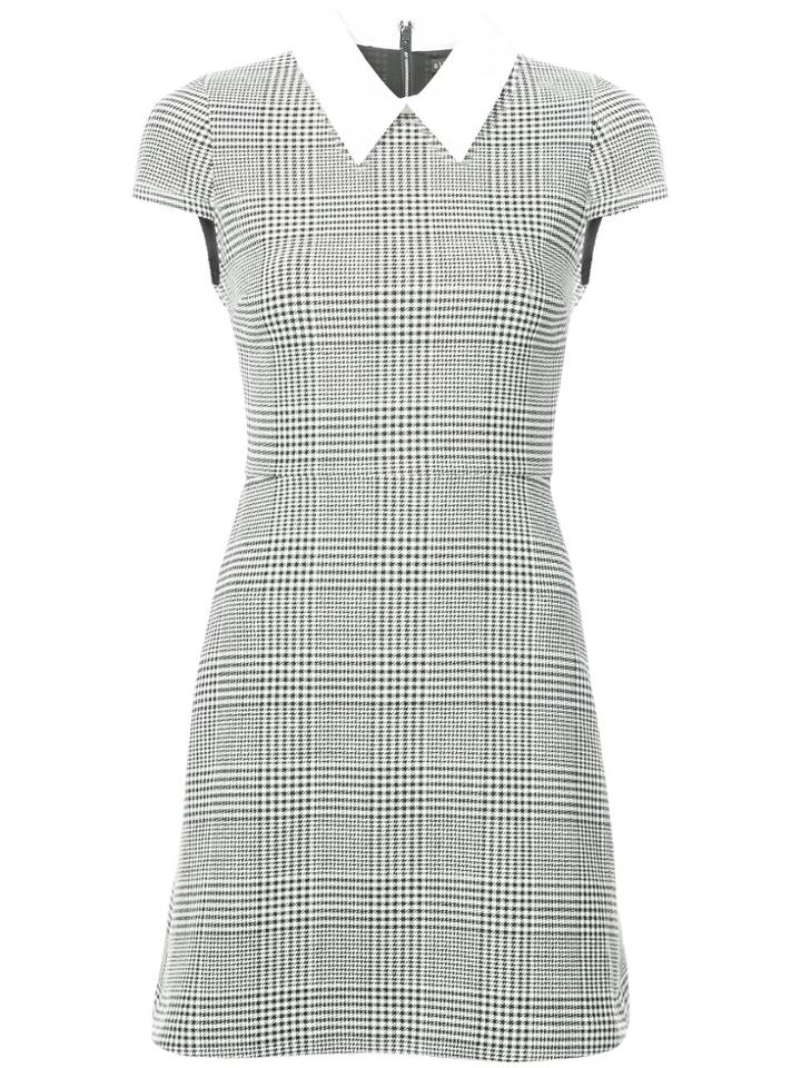 Alice+olivia Checked Collar Dress - Black