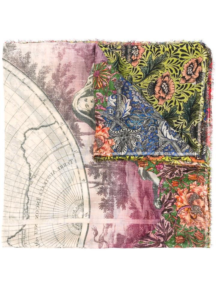 Faliero Sarti Magic World Scarf, Women's, Nude/neutrals, Silk/modal