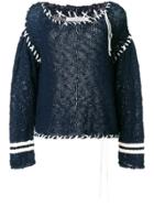 Philosophy Di Lorenzo Serafini Contrast Stitch Sweater - Blue