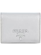 Prada Logo Wallet - Metallic