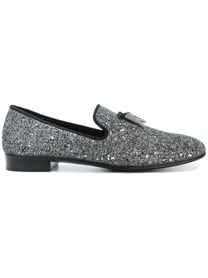 Giuseppe Zanotti Design Spacey Glitter Slippers - Metallic