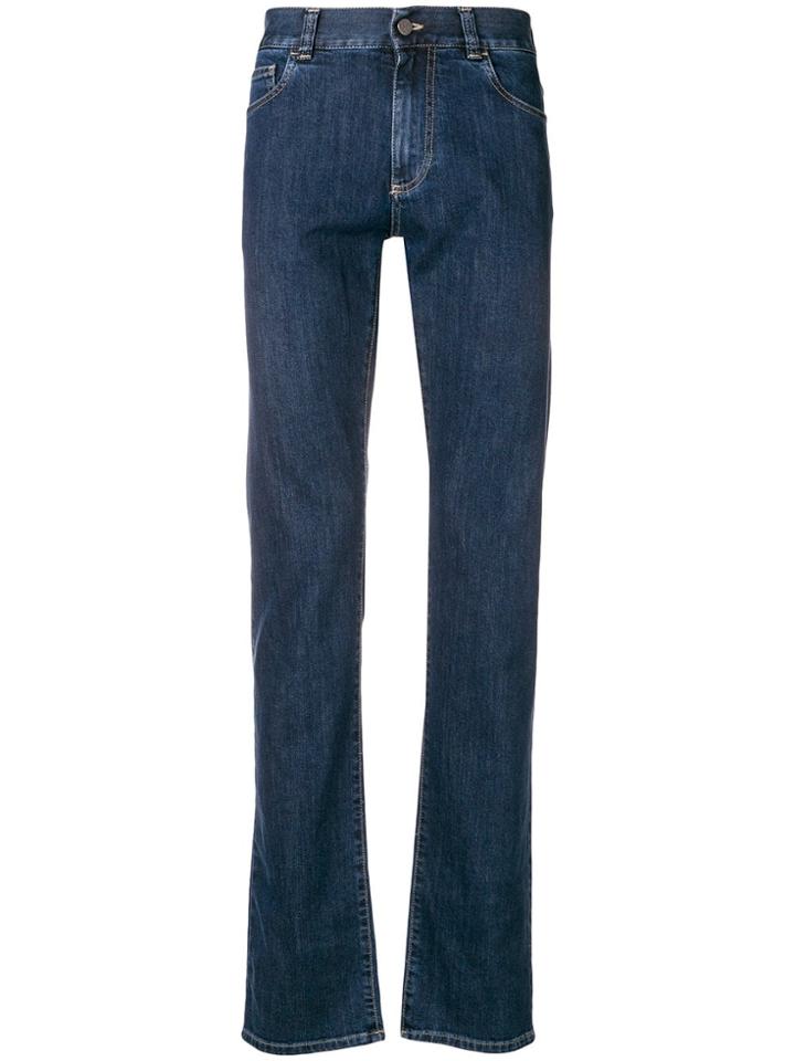 Canali Straight-leg Trousers - Blue