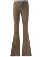 Don't Cry Velur Flared Jeans - Neutrals