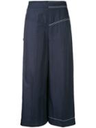 Stella Mccartney Laci Trousers, Women's, Size: 42, Blue, Polyamide/linen/flax/cotton