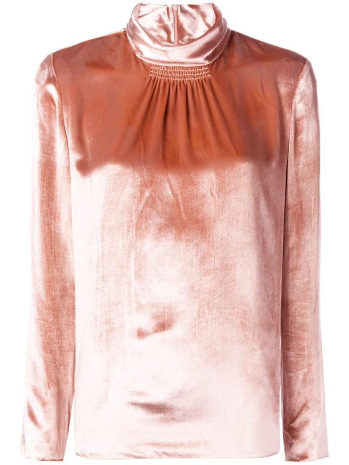 Red Valentino Gathered Roll-neck Blouse - Nude & Neutrals