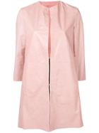 Drome Leather Overcoat - Pink