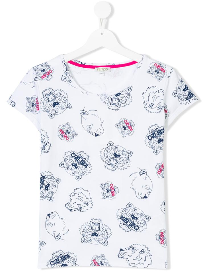 Kenzo Kids Tiger Print T-shirt - White