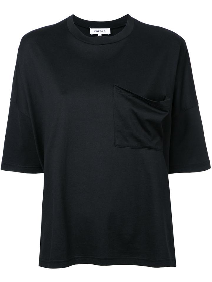 Enföld - Chest Pocket T-shirt - Women - Cotton - 38, Black, Cotton