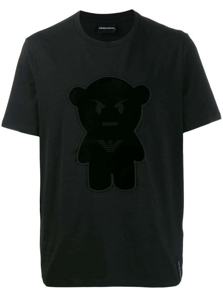 Emporio Armani Teddy Embroidered T-shirt - Black