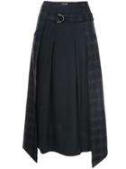 Lorena Antoniazzi Asymmetric Check Skirt - Blue