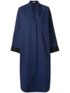 Nehera Coron Crispy Washed Poplin Light Duster Coat - Blue