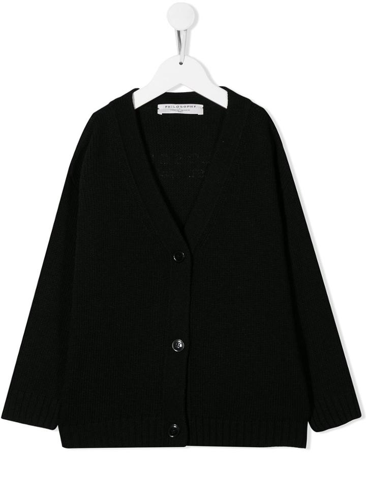 Philosophy Di Lorenzo Serafini Kids Oversized Cardigan - Black