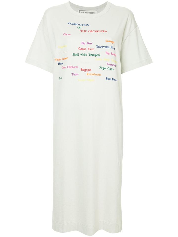 Tu Es Mon Trésor Orchestra T-shirt Dress - Nude & Neutrals