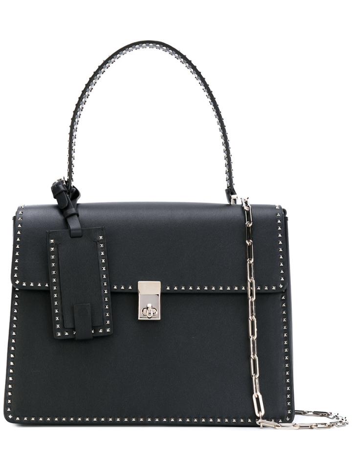 Valentino Valentino Garavani Stud Stitching Tote - Black