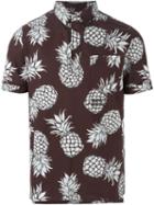 Valentino Pineapple Print Shirt, Men's, Size: 40, Red, Cotton