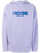Martine Rose Logo Print Hoodie - Pink & Purple