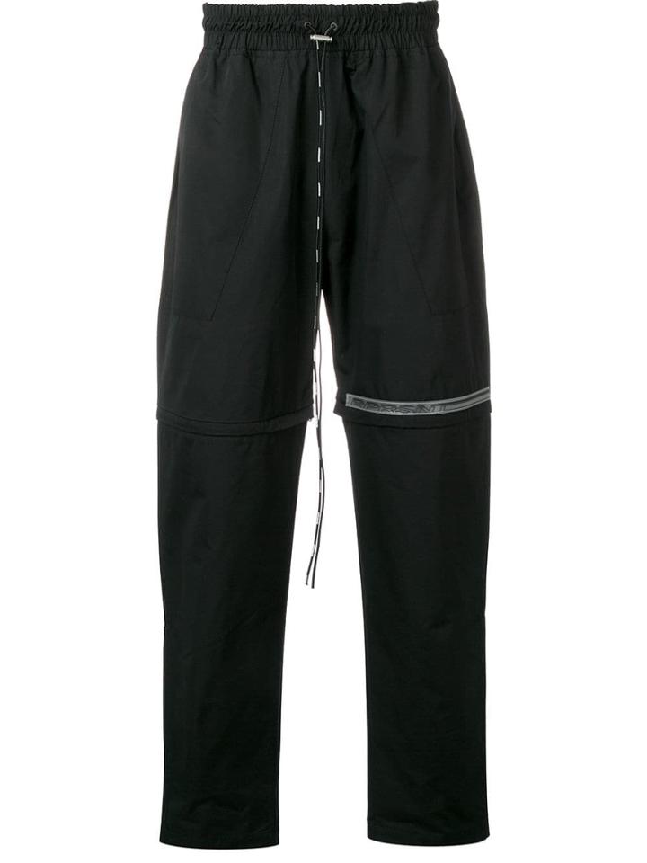Represent Elasticated Track Trousers - Black