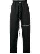 Represent Elasticated Track Trousers - Black