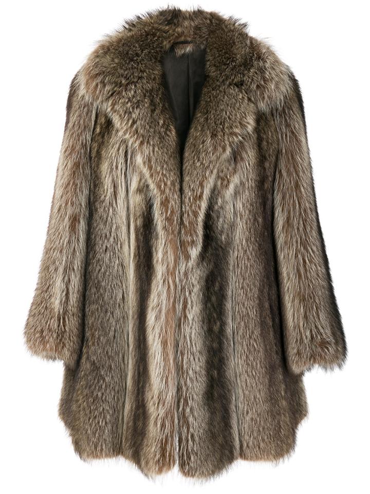 Christian Dior Vintage Possum Fur Coat - Brown